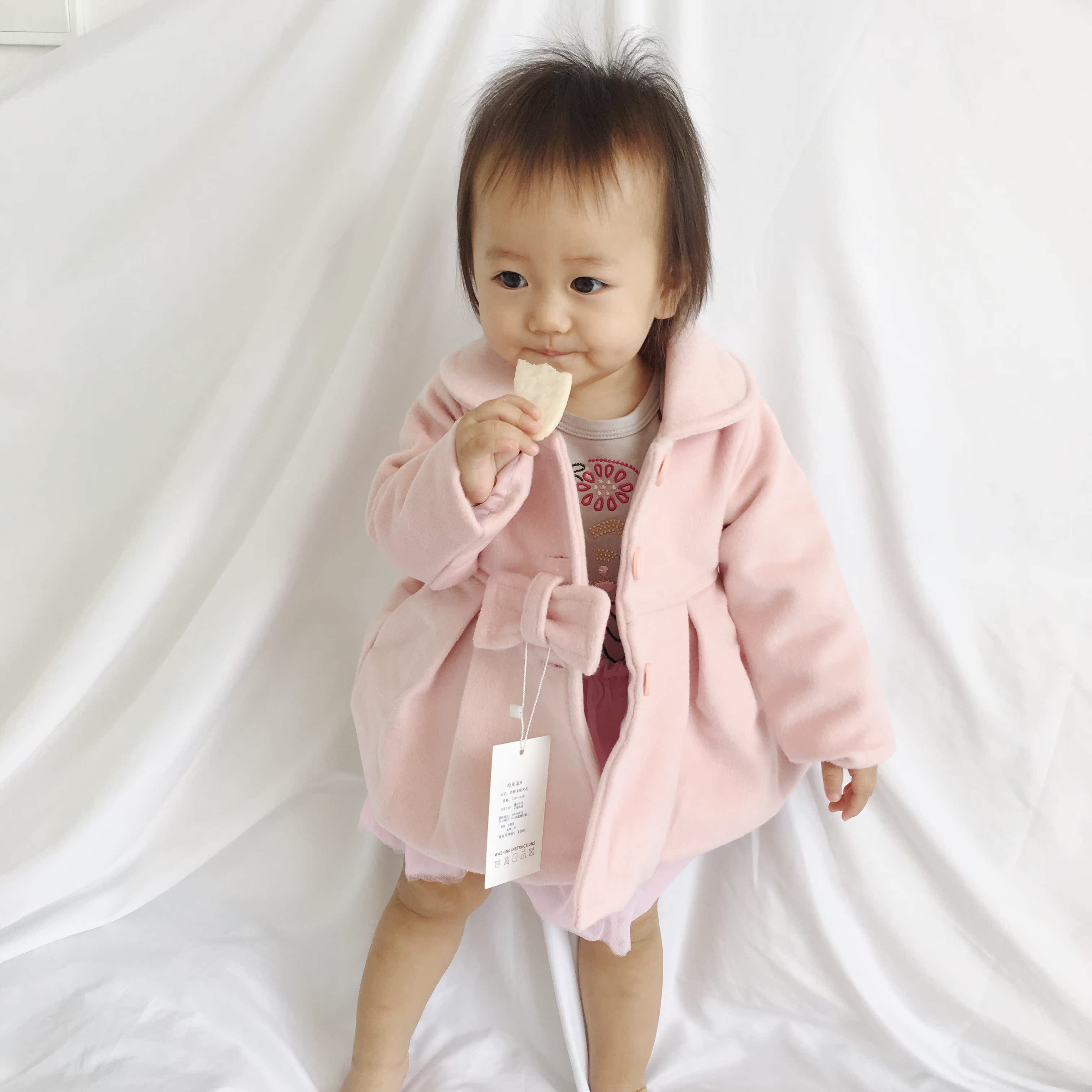 Manteau pour fille ICIKI en de laine - Ref 2162314 Image 1