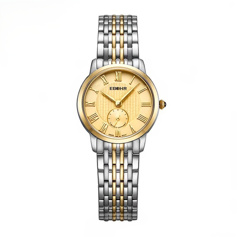 依波轻奢休闲石英腕表金表