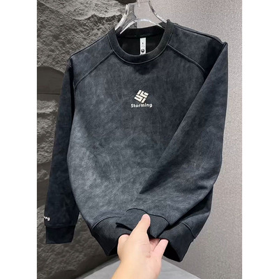 男士圆领卫衣休闲潮牌男生春秋