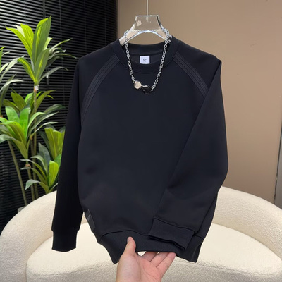 黑色卫衣男款修身打底衫百搭