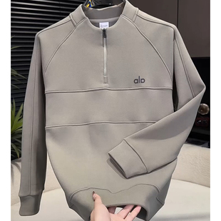 半拉链卫衣男潮流韩版百搭立领云朵绒上衣保暖薄绒打底衫男装帅气