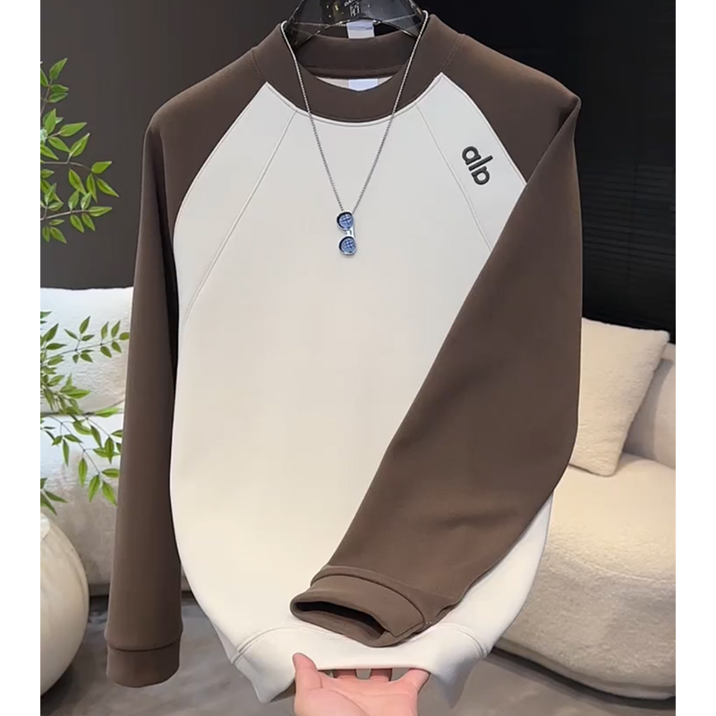 云朵绒撞色圆领卫衣男款