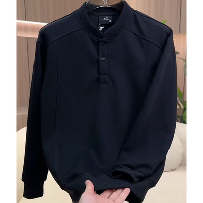 亨利领卫衣男款韩版休闲风