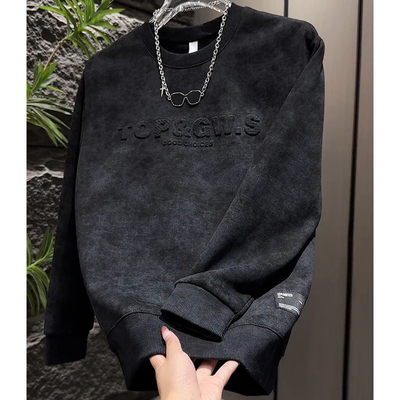 男款卫衣加绒加厚秋冬打底衫