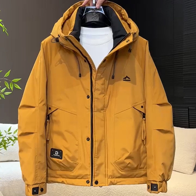 户外工装连帽羽绒服男款