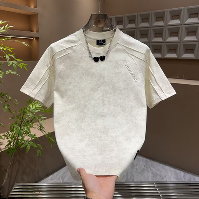 扎染短袖男款新款t恤衫透气简约