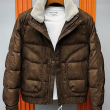短款羽绒服男款2025冬季新款立领皮外套韩版修身潮流保暖鸭绒痞帅