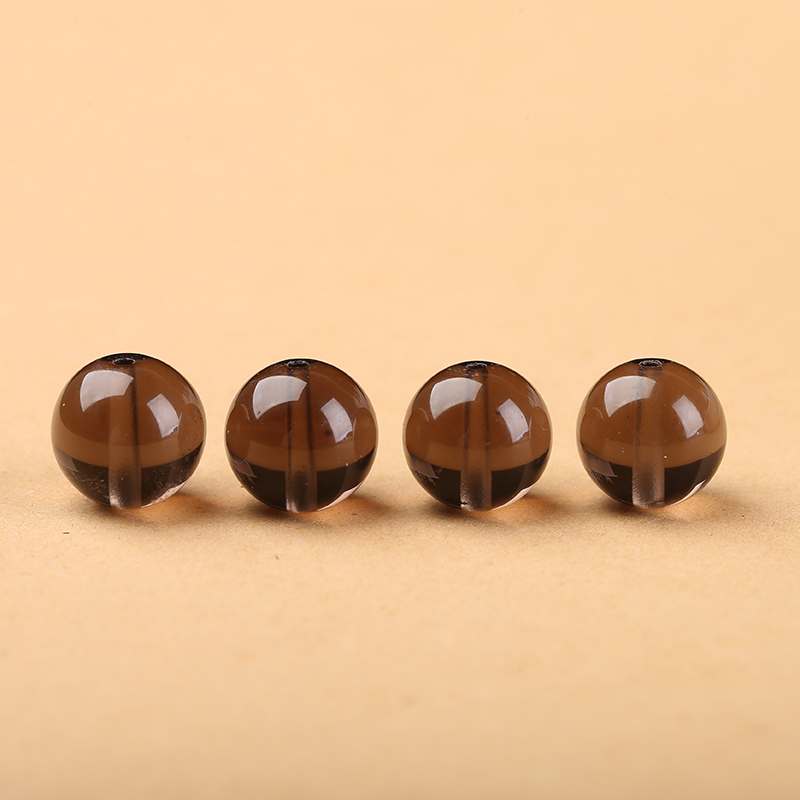 天然7a茶晶散珠烟晶半成品