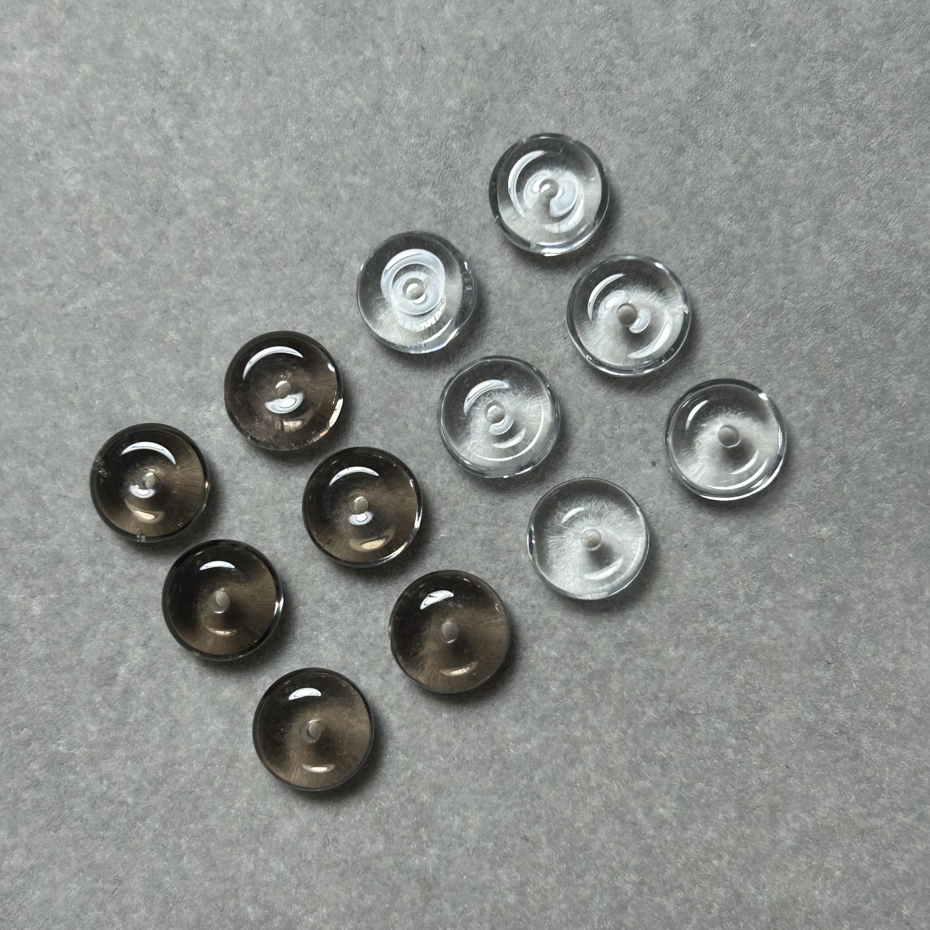 天然水晶单珠白水晶飞盘珠散珠隔珠隔片多宝五行手串项链配珠diy