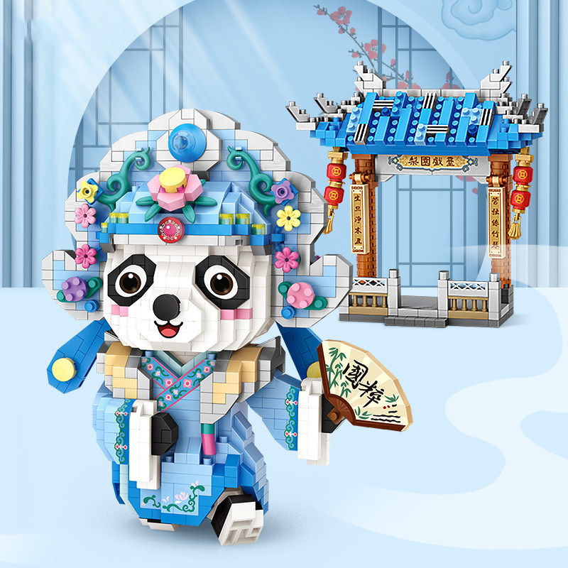 LOZ小颗粒积木小生京剧戏曲国潮