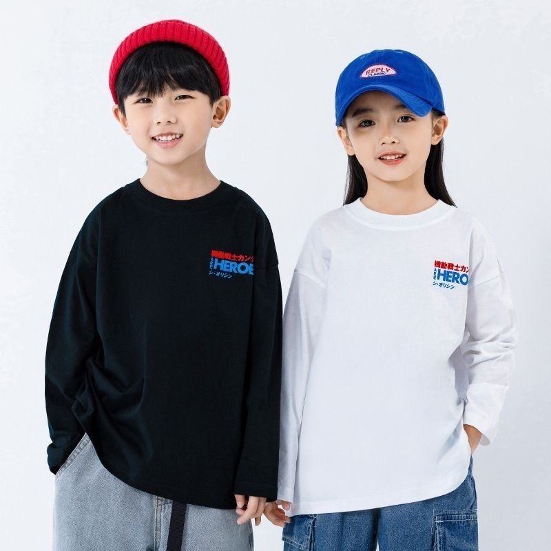 男童春秋韩版动漫机器人长袖T恤