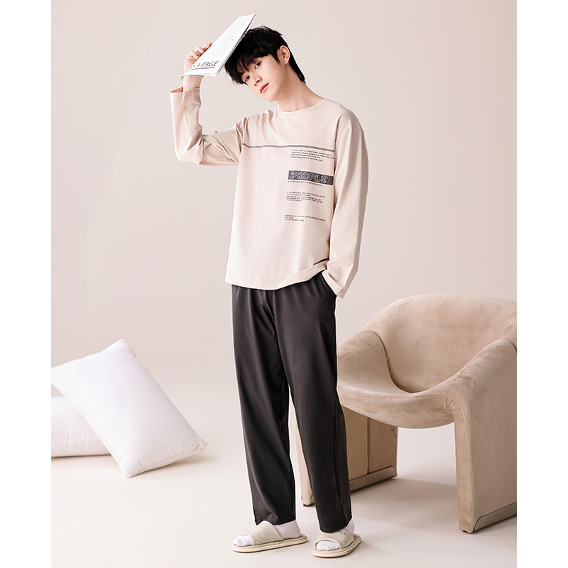 绮宇娜男士套头休闲家居服四季款