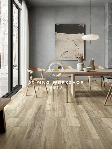 Европейский стиль ретро -деревянный зерновой кирпич Имитация твердых деревянных спальни спальня.