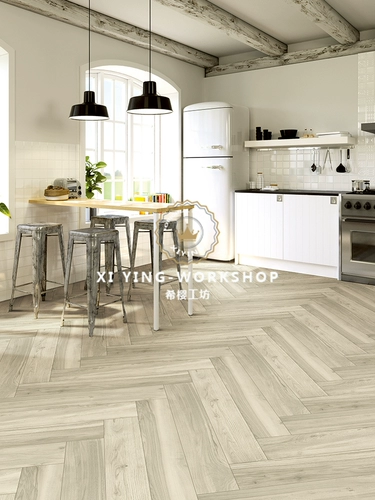 Европейский стиль ретро -деревянный зерновой кирпич Имитация твердых деревянных спальни спальня.