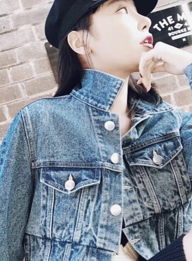 2026春季新款女装黑色牛仔外套女宽松长袖春秋外套