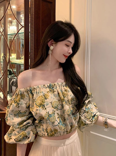 【绿蔷薇】提花设计感小众性感小心机衬衫女