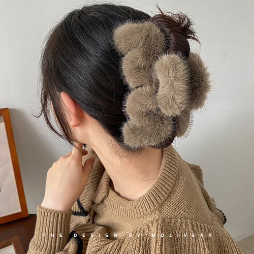 抓夹毛绒时尚气质M鲨鱼夹大号