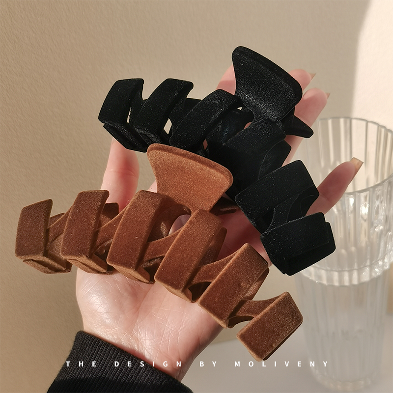 抓夹植绒时尚波浪鲨鱼夹超大号