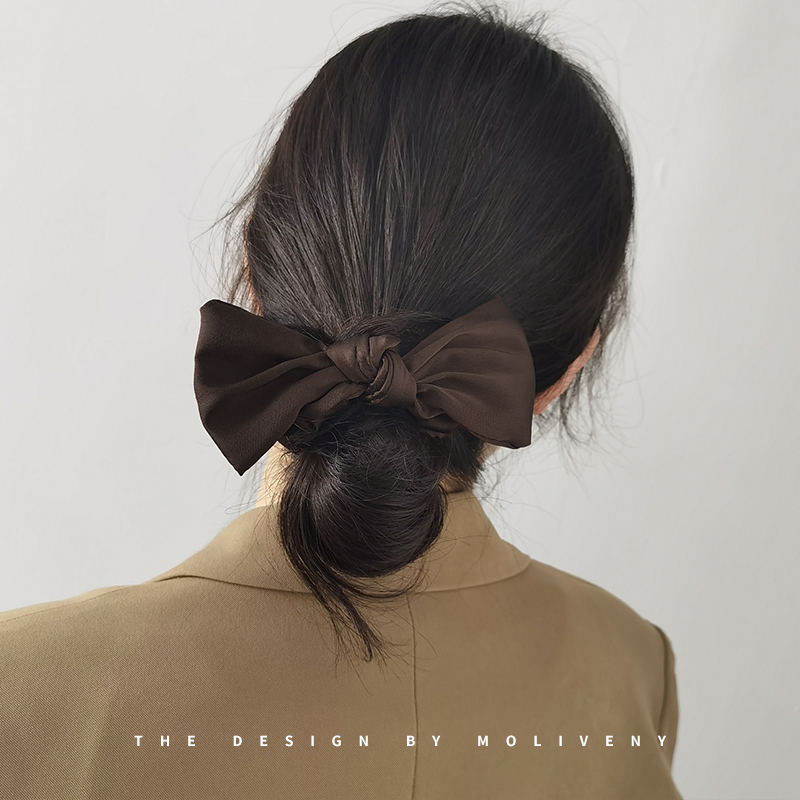 头绳绸缎时尚复古蝴蝶结发圈耐用