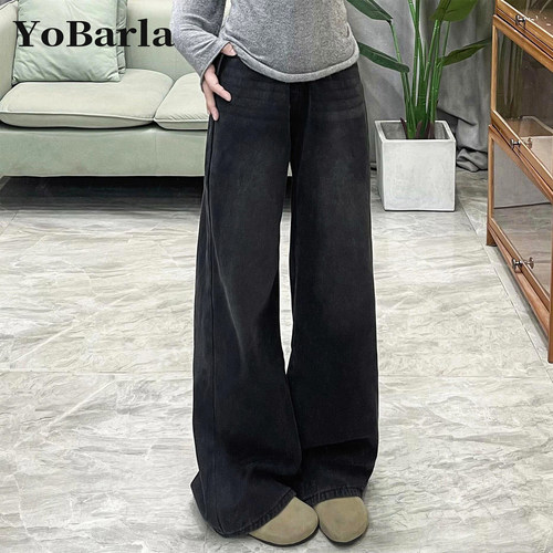 谁穿谁好看百搭显瘦款阔腿牛仔裤