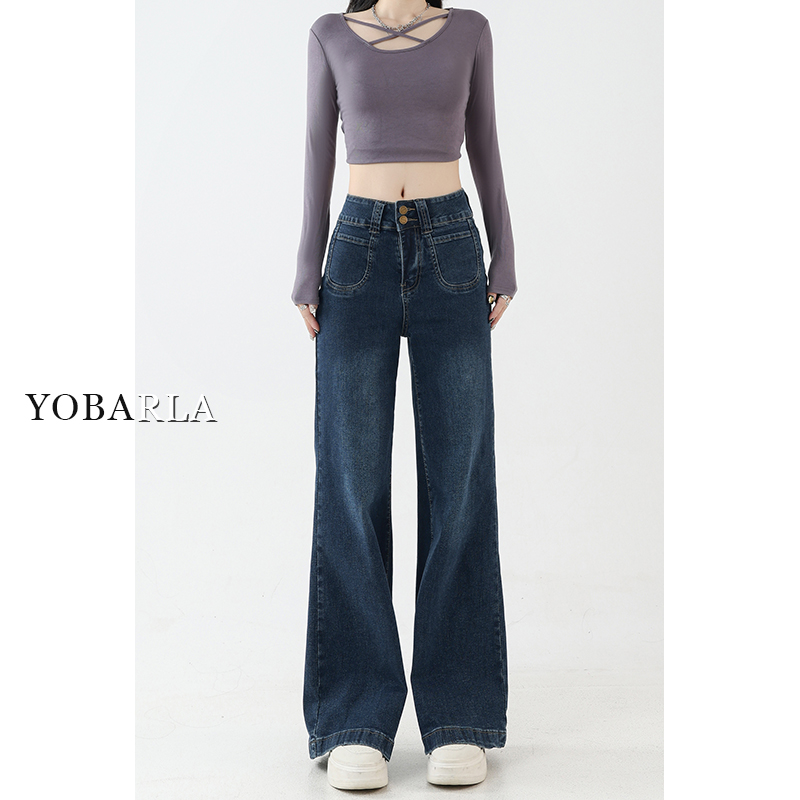 专治腿粗，超显腿直的阔腿牛仔裤