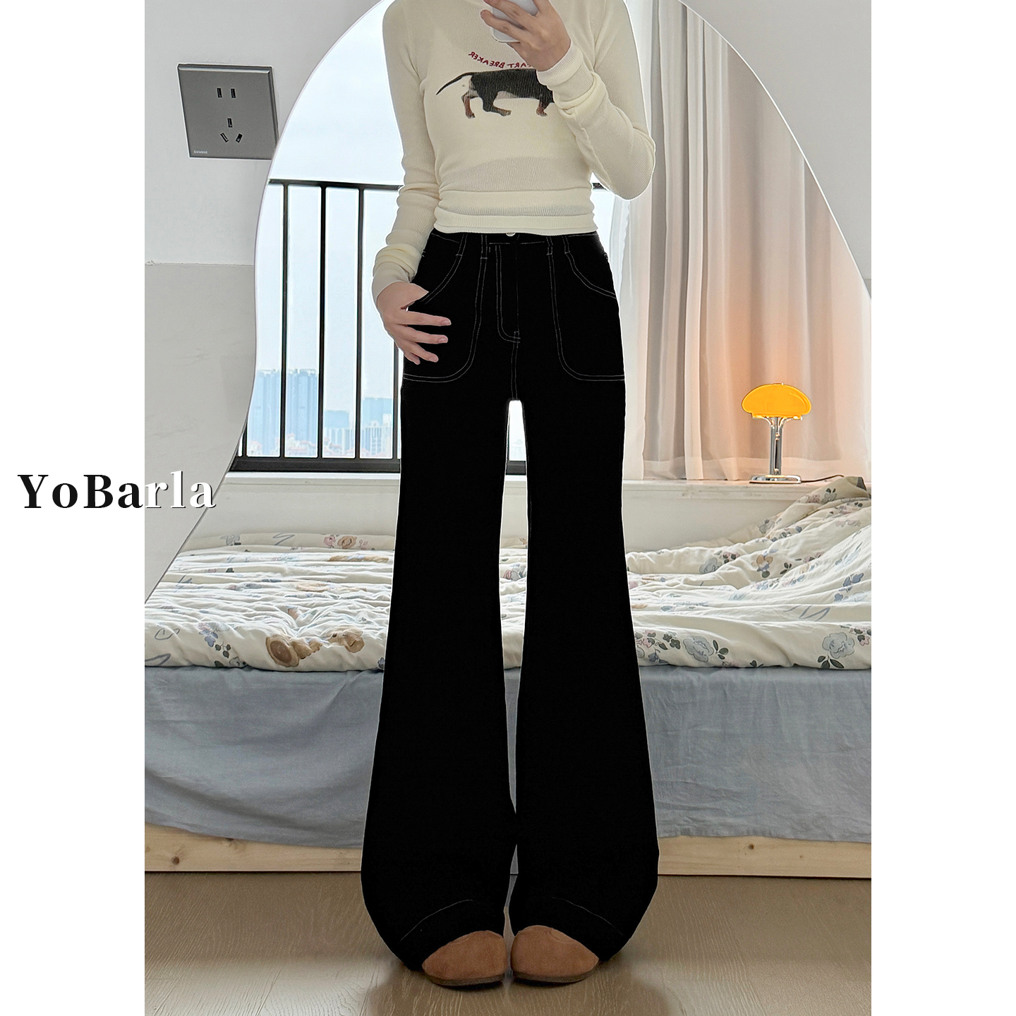 谁穿谁好看，闭眼入的微喇牛仔裤