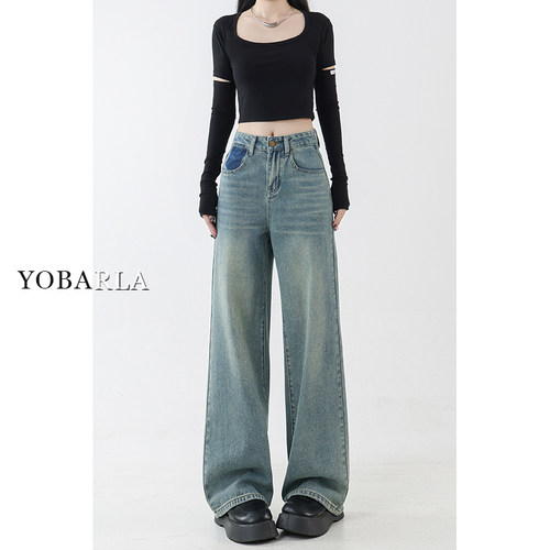 谁穿谁好看，闭眼入的阔腿牛仔裤