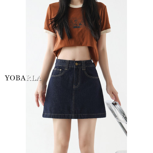 达人亲测遮肚遮胯显瘦牛仔短裙！