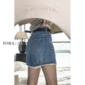 胖mm显瘦高腰梨型身材a字阔腿热裤 大码 女夏新款 蕾丝花边牛仔短裤
