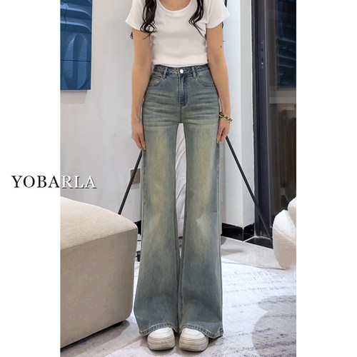 专治腿粗，修容腿型的微喇牛仔裤