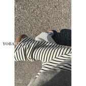 胖mm宽松显瘦慵懒垂感阔腿裤 白色条纹直筒休闲裤 大码 新款 子 女春季