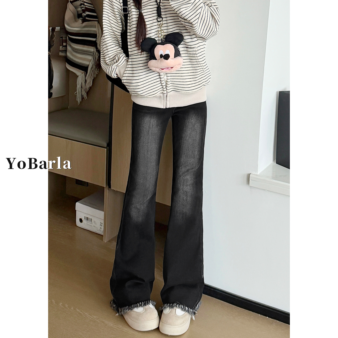 巨显瘦！版型不挑人的微喇牛仔裤