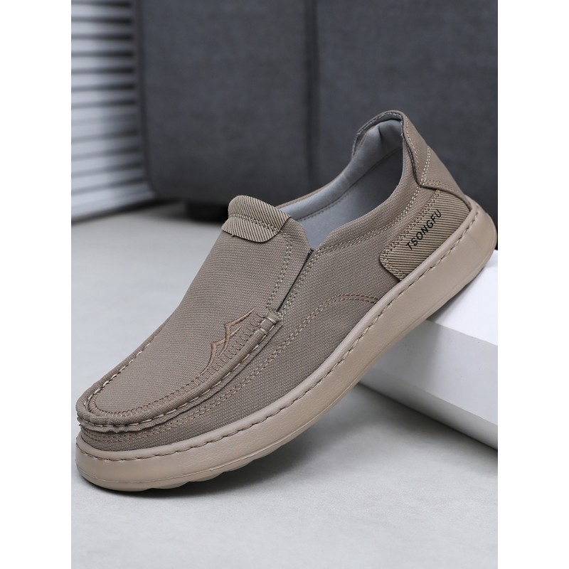 老北京布鞋男鞋软底防滑一脚蹬帆布鞋透气轻便爸爸懒人男士休闲鞋