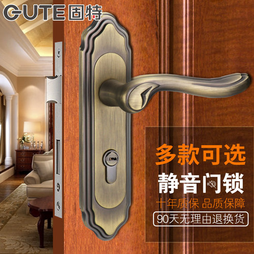 固特青古铜欧式卧室实木房门锁