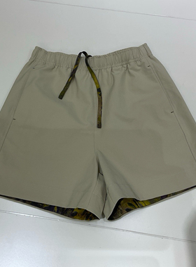 9588欧货新品2026夏季新品松紧腰抽绳宽松休闲短裤女撞色卷边