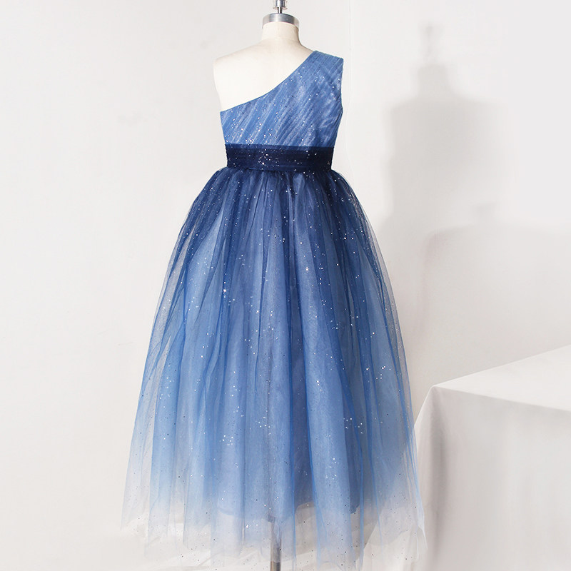 迪迪淘儿童晚礼服公主裙女童钢琴演奏服少儿主持人模特走秀演出服