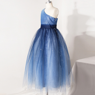 迪迪淘儿童晚礼服公主裙女童钢琴演奏服少儿主持人模特走秀演出服