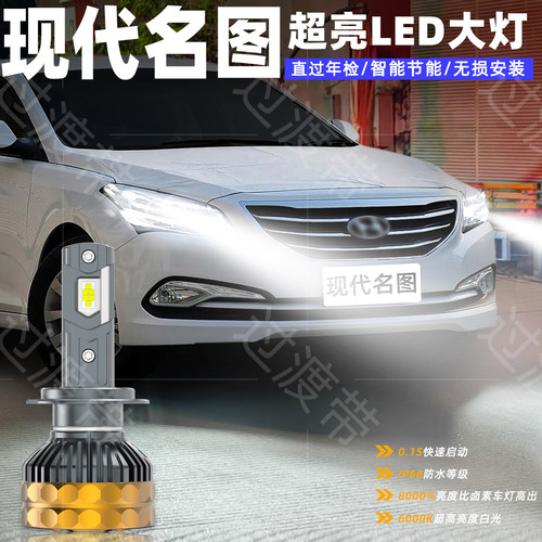 13-19款名图远近光LED前大灯改装