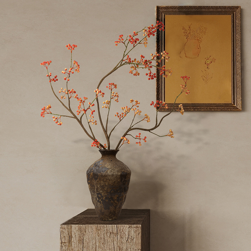 海虹雅林年宵假花仿真花摆设山归来客厅餐桌摆件装饰轻奢高端绿植