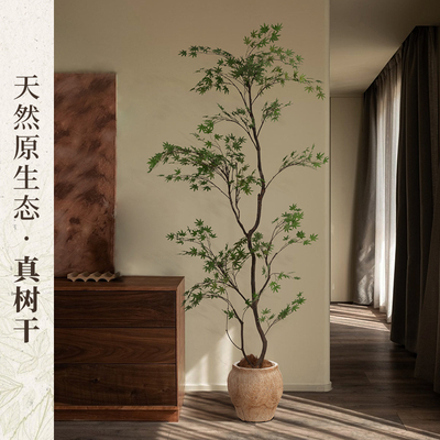 海虹雅林彷真大型枫树盆景室内客厅装饰假绿植高级感彷生植物摆件