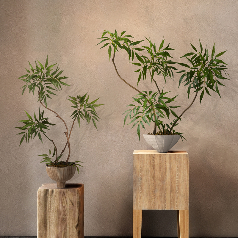 海虹雅林仿真绿植假十大功劳轻奢高档装饰摆设客厅桌面摆件永生花