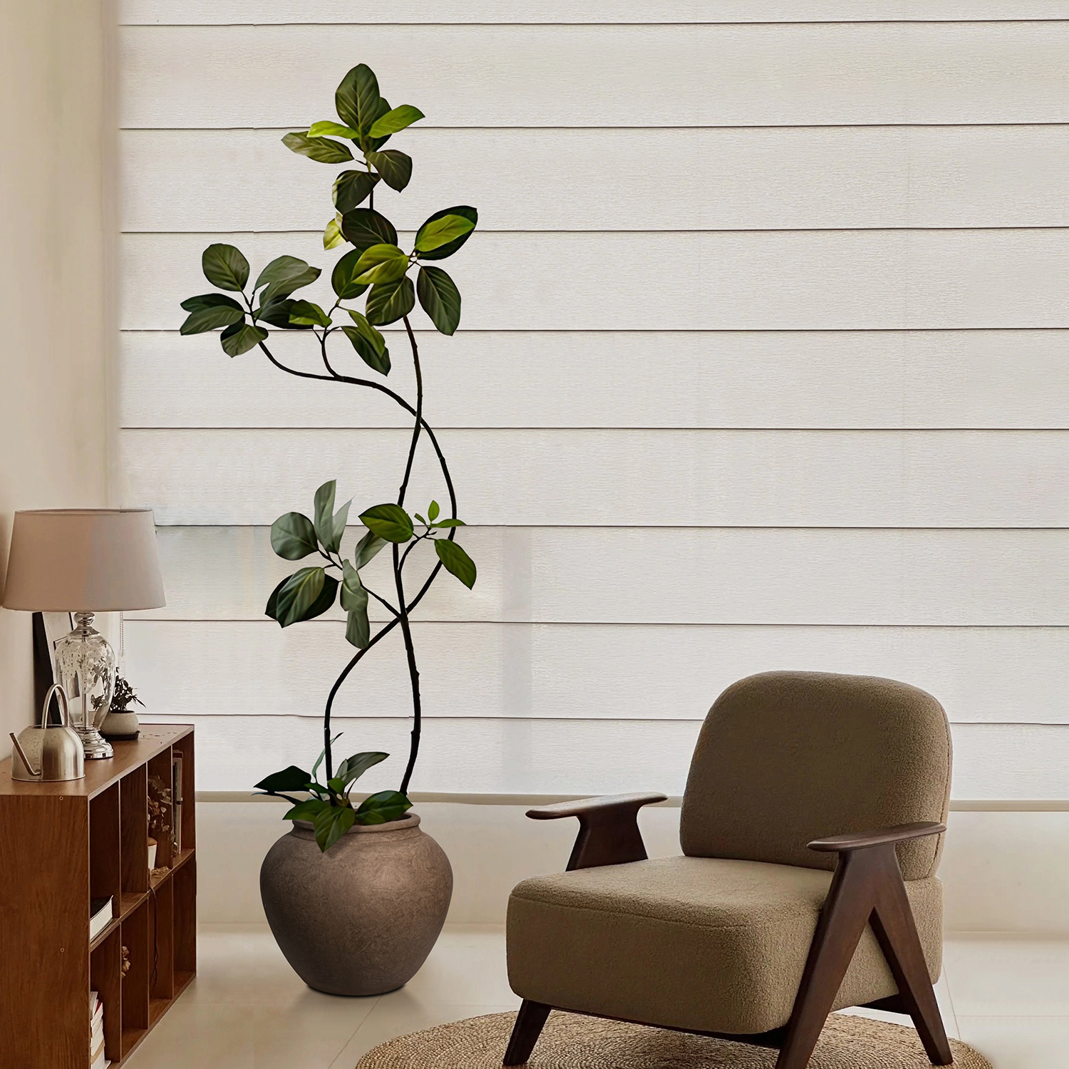 海虹雅林孟加拉榕仿真绿植客厅轻奢高级感逼真落地假树装饰摆件