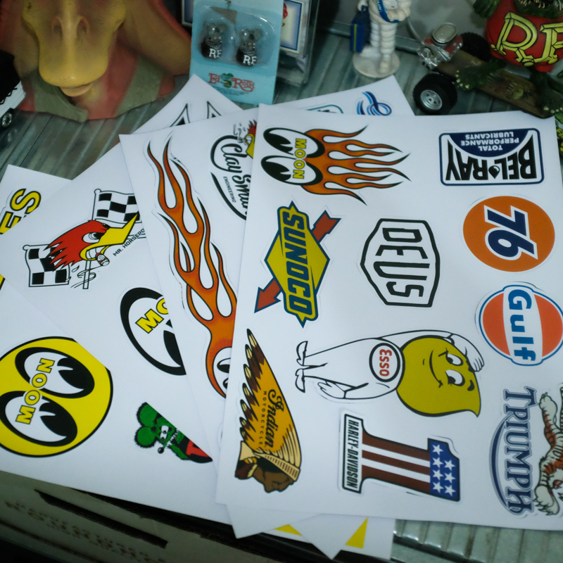 复古机车贴纸 美式复古贴纸 摩托车改装文化贴纸 防水车贴