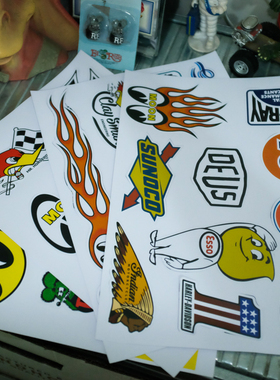 mooneyes复古机车贴纸 美式复古贴纸摩托车改装文化贴纸