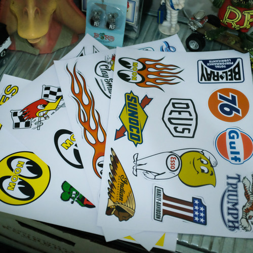 适用mooneyes复古机车防水贴纸