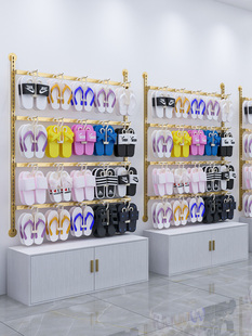 鞋拖陈列架鞋店专用上墙铁艺多层拖鞋架子卖鞋的鞋架服装店鞋货架