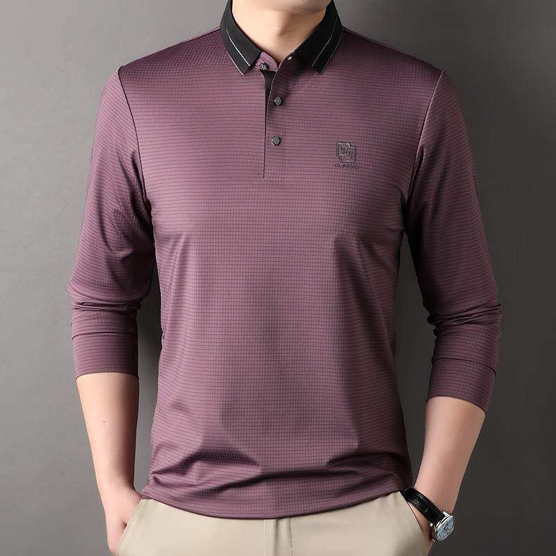 长袖休闲中年冰丝打底衫无痕