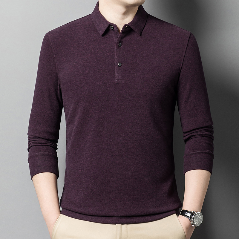 长袖休闲中年德绒打底衫桑蚕丝