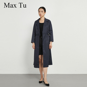 Tu女装 外套中长款 春秋新款 收腰显瘦休闲时尚 风衣外套 宽松大码 Max