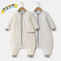Детский хлопковый осенний демисезонный спальный мешок, пижама для раннего возраста, увеличенная толщина